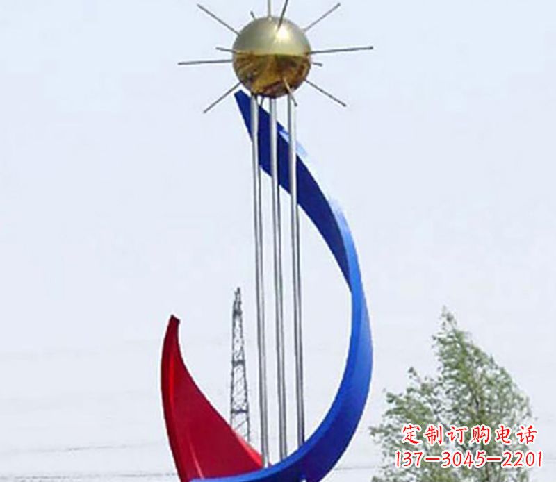 南京流动的美——不锈钢飘带雕塑