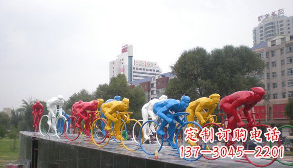 南京不锈钢自行车雕塑激情与美感的结合