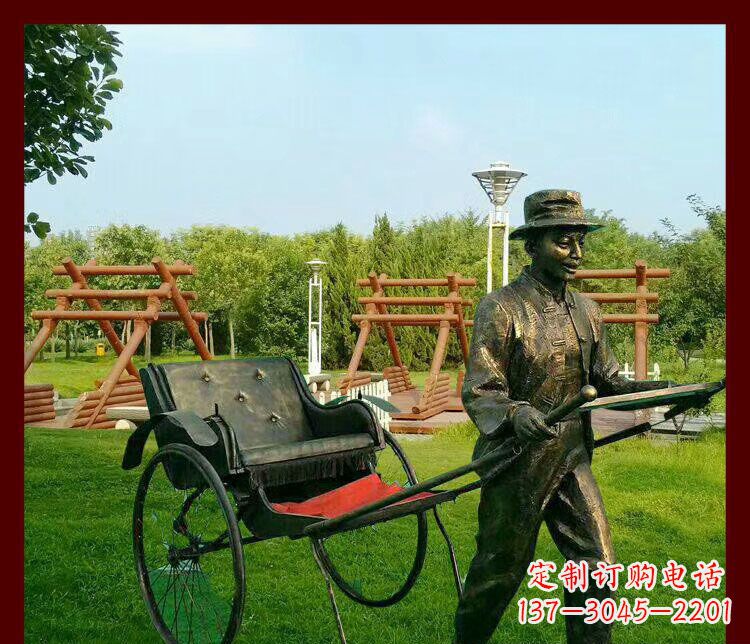 南京细说黄包车夫人雕塑