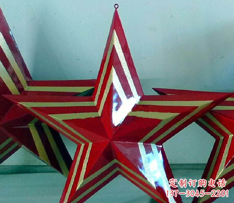 南京部队不锈钢五角星景观雕塑