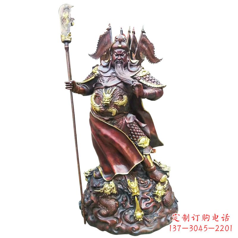 南京铸造工艺精美的关公像