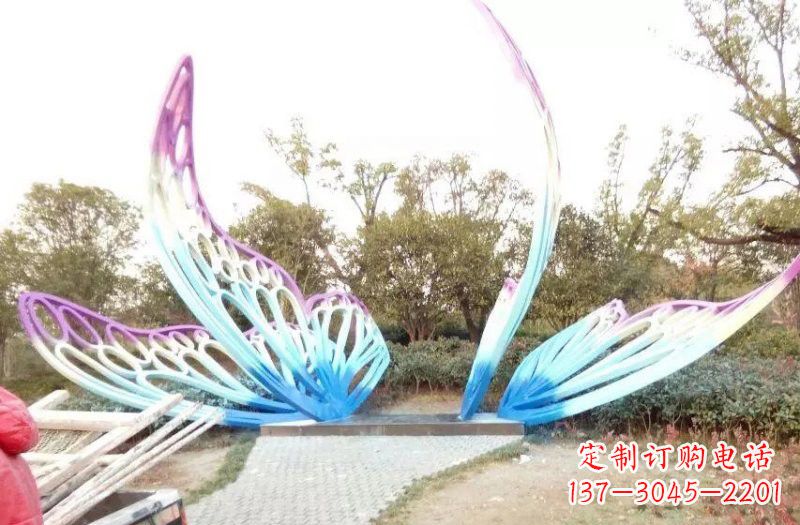 南京彩色不锈钢蝴蝶雕塑