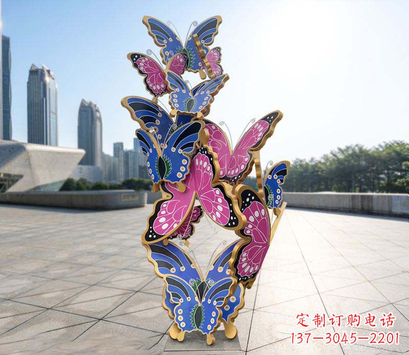 南京不锈钢蝴蝶雕塑美丽的艺术诠释