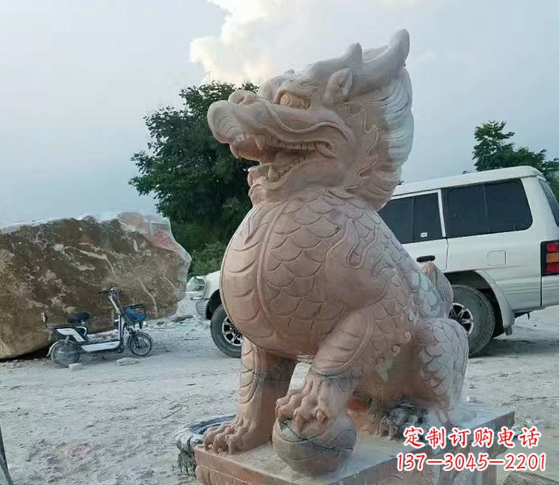 南京麒麟雕塑象征传统文化的精灵