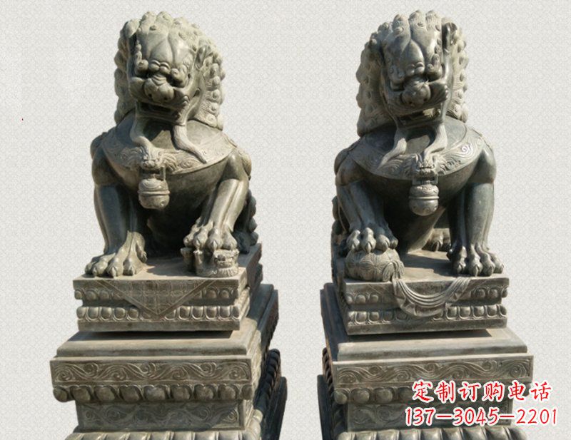 南京狮子雕塑象征王者风范