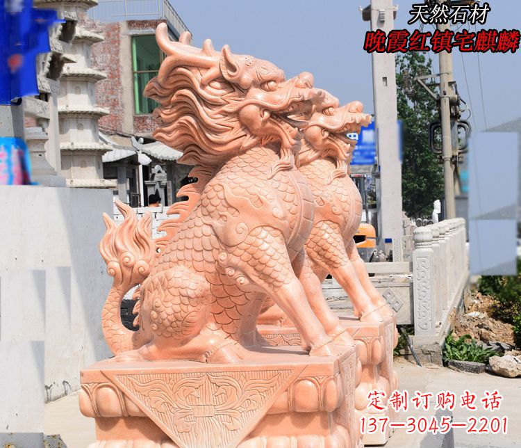 南京麒麟雕塑——美丽的晚霞之赞