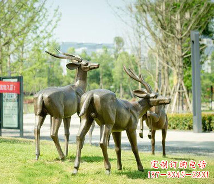 南京藏羚羊公园动物铜雕