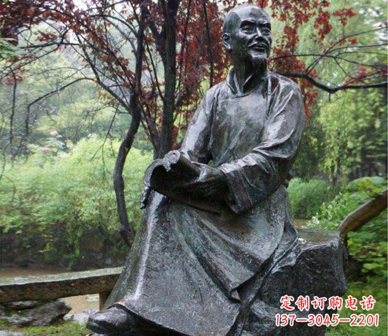 南京曹雪芹古代名人铜雕