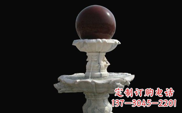 南京草白玉风水球石雕