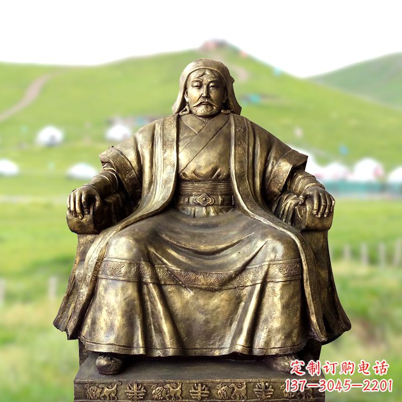 南京成吉思汗一件经典的玻璃钢雕塑