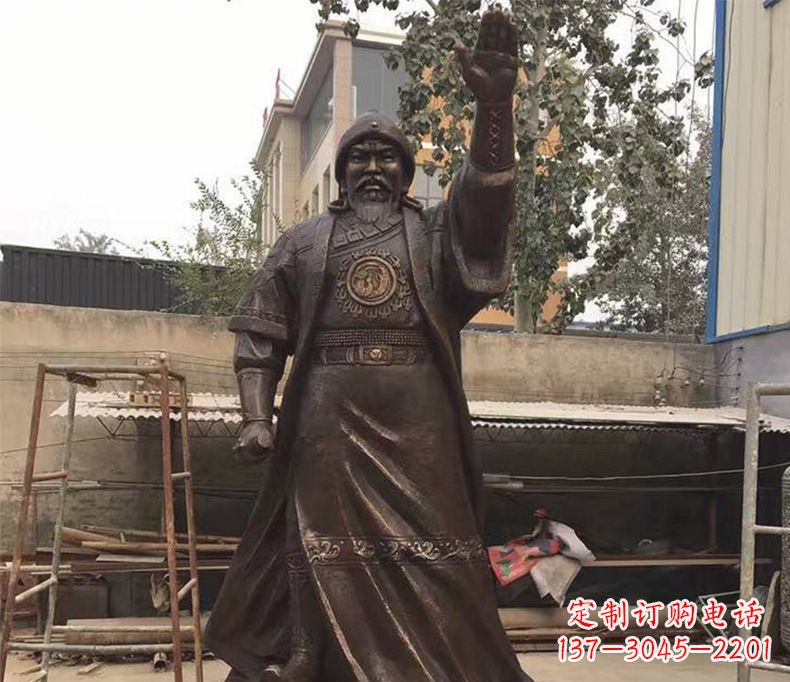 南京传承民族英雄——成吉思汗铜雕