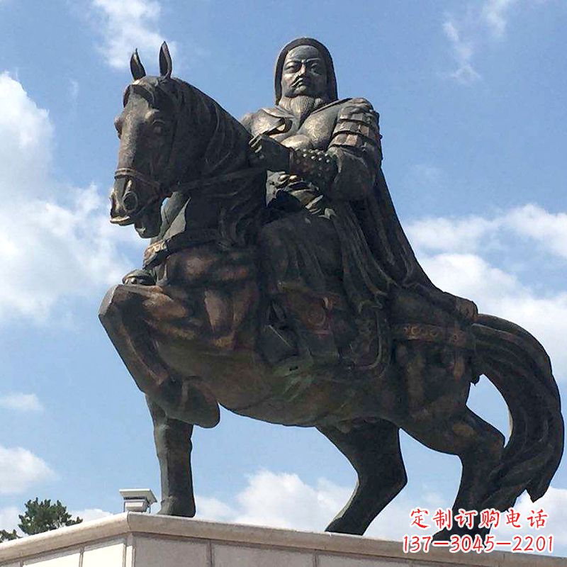 南京成吉思汗驰骋铜像象征着不朽的传奇