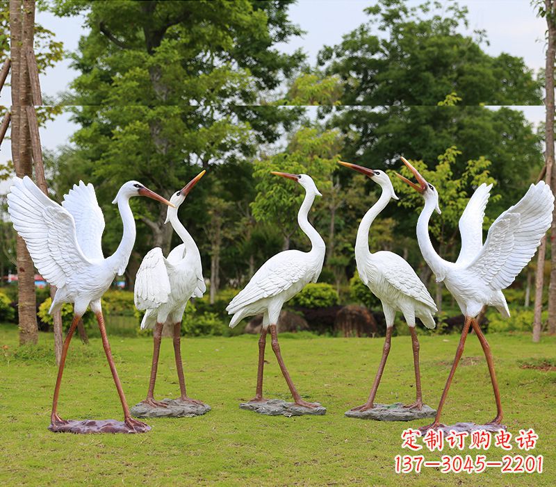 南京成品玻璃钢仙鹤雕塑