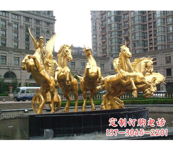 南京城市阿波罗战车铜雕马
