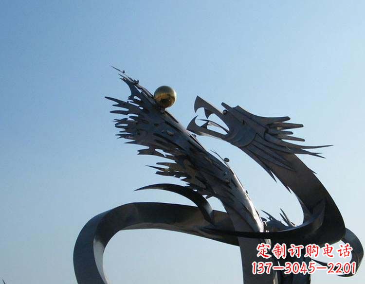 南京不锈钢龙雕塑精细的手工艺品
