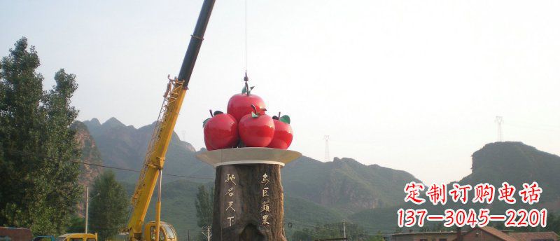 南京不锈钢苹果雕塑缔造城市风采