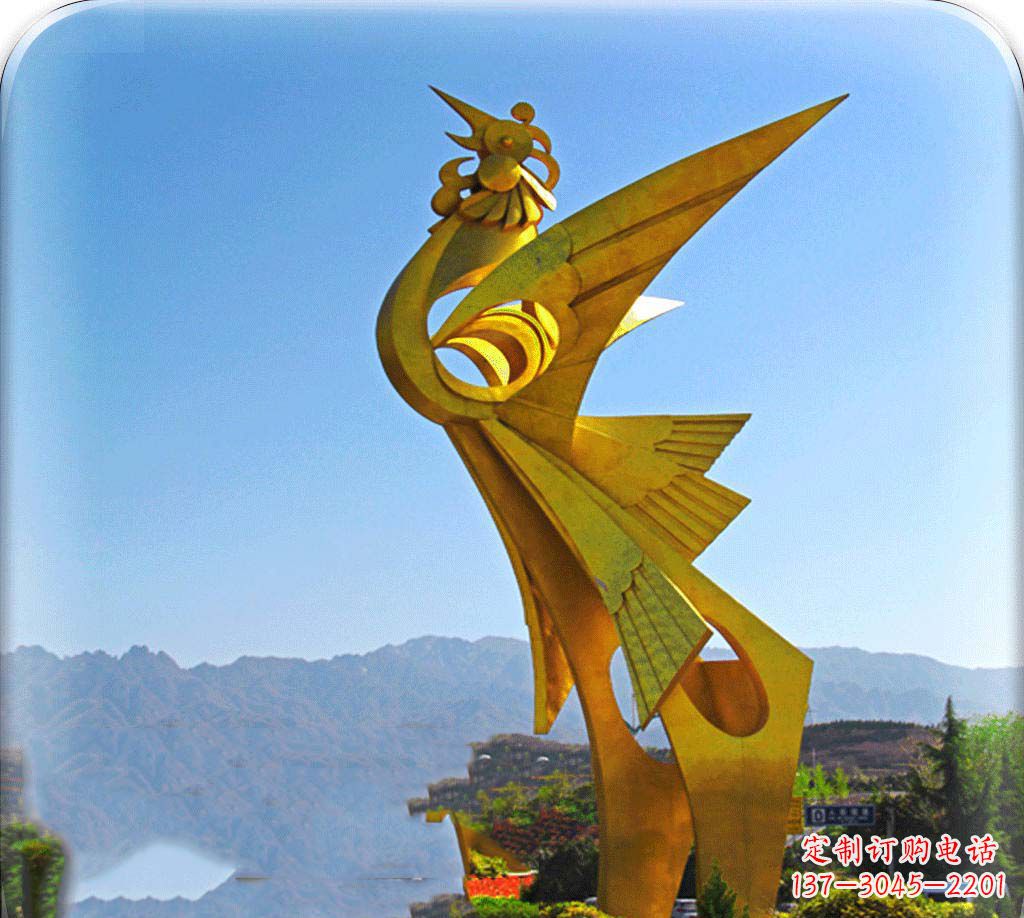 南京城市美化之翅——凤凰景观雕塑