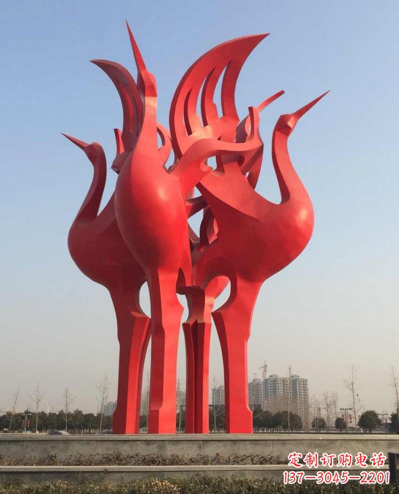 南京仙鹤雕塑一座城市的标志