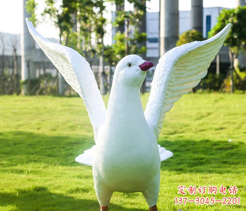 南京和平鸽雕塑传递和平信息