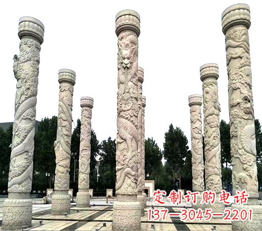 南京精美龙柱雕塑，点缀城市广场