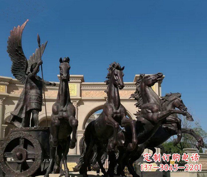 南京城市广场战马铜雕摆件 (2)