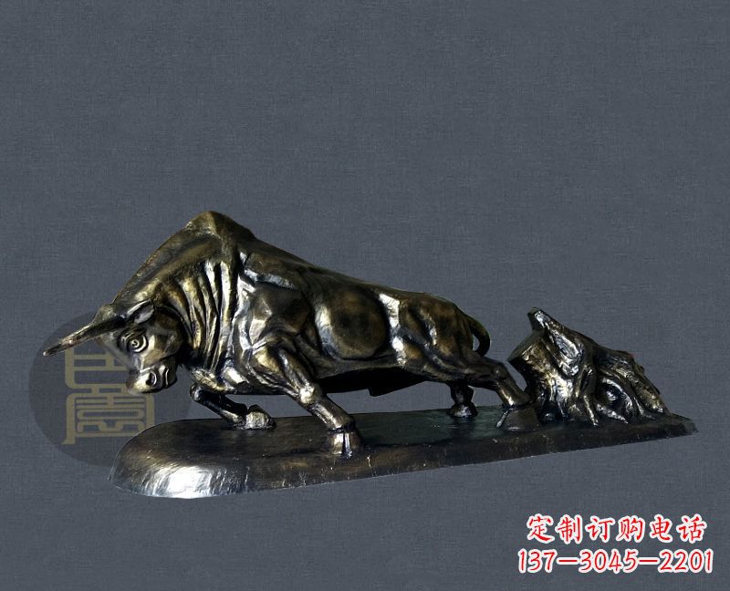 南京缔造城市景观,铜雕拓荒牛添彩