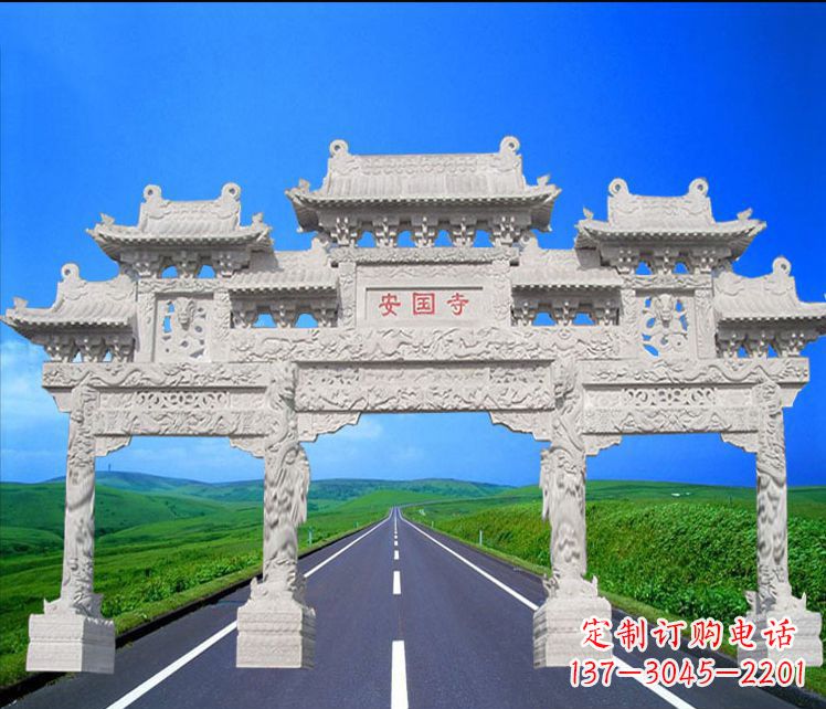 南京城市石雕牌坊雕塑