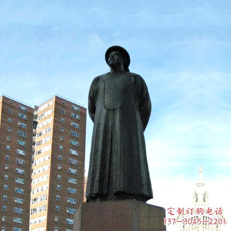 南京林则徐雕塑标志着城市文化的名人