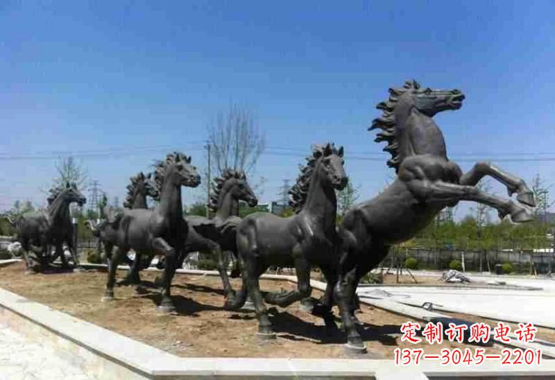 南京城市园林奔马铸铜雕塑