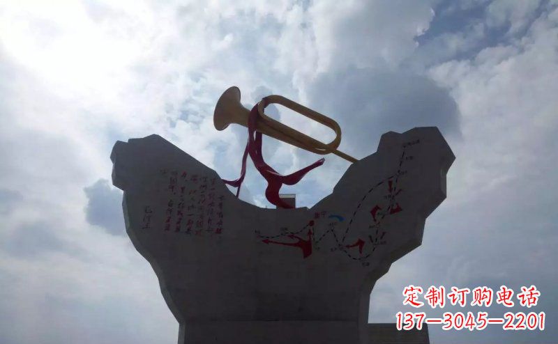 南京冲锋号军队景观铜雕
