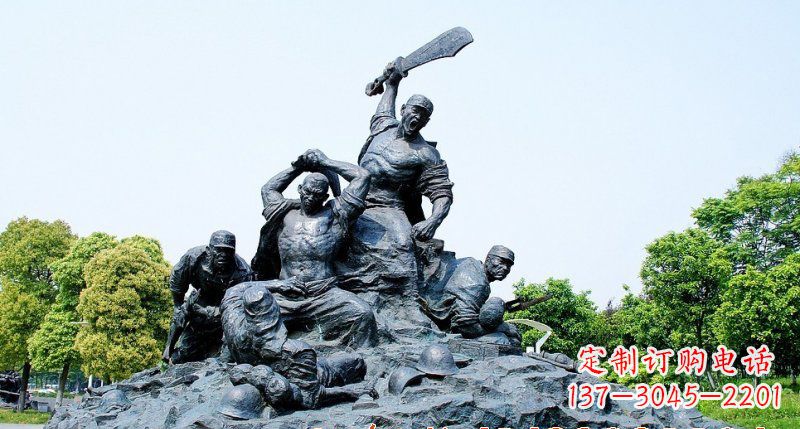 南京红军雕塑传承冲锋精神