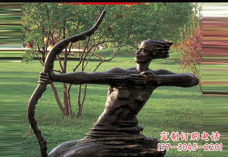南京抽象后羿射日铜雕
