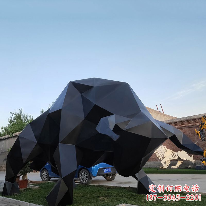 南京华尔街牛大型玻璃钢动物雕塑