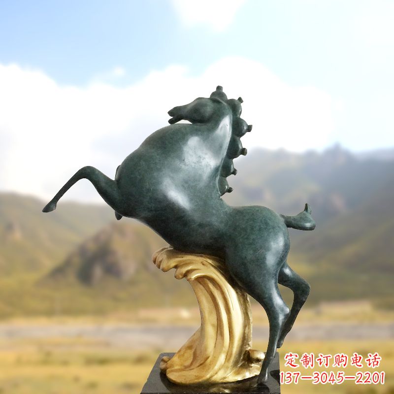 南京抽象马儿铜雕