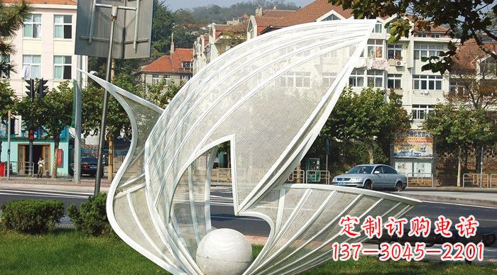 南京抽象天鹅不锈钢动物雕塑