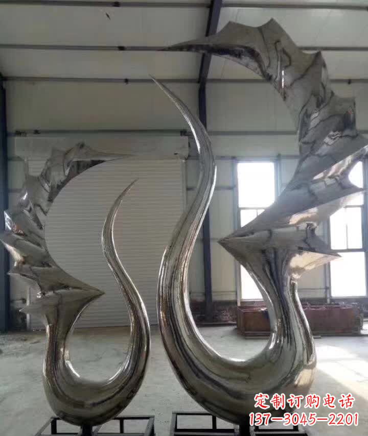 南京抽象天鹅不锈钢雕塑