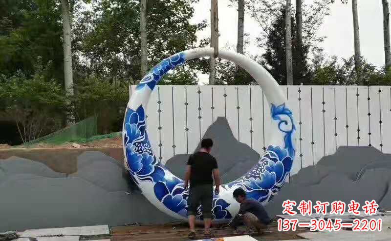 南京创意月亮雕塑广场雕塑户外摆件