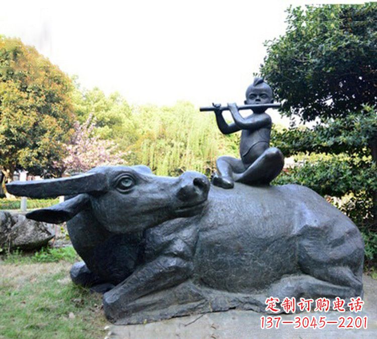南京牧童雕塑传承民间文化