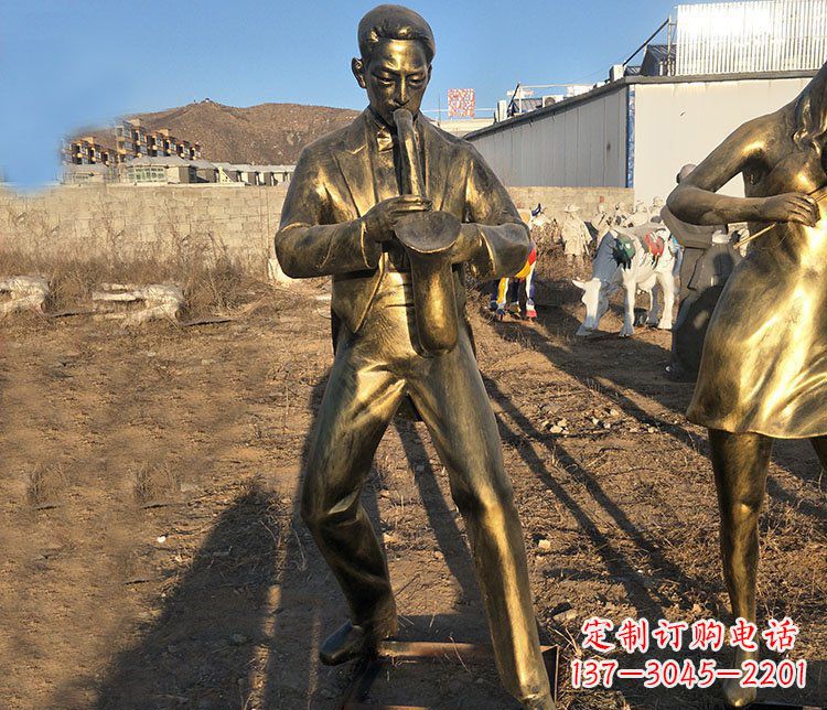 南京铜雕萨克斯风音乐人物