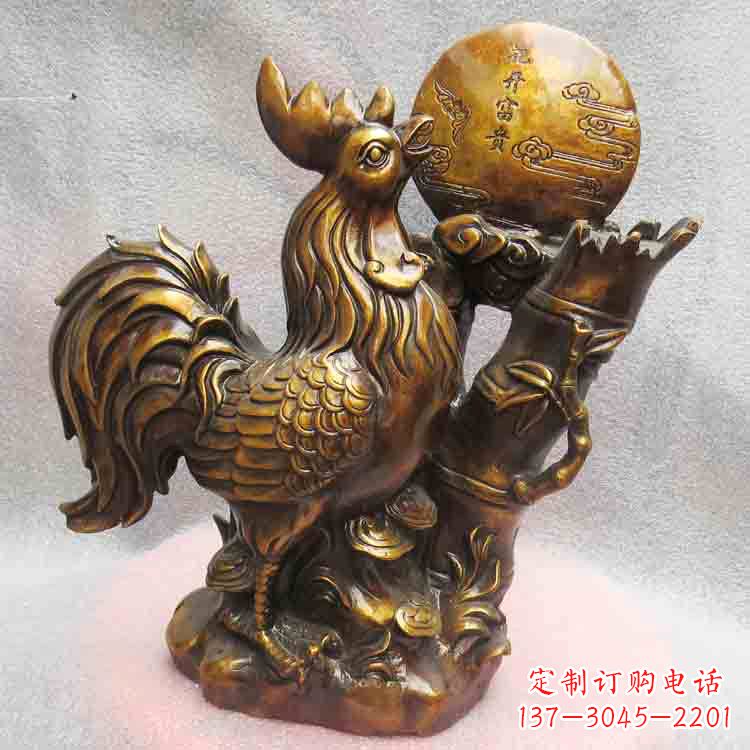 南京纯铜公鸡雕塑引领生肖动物摆件新风尚