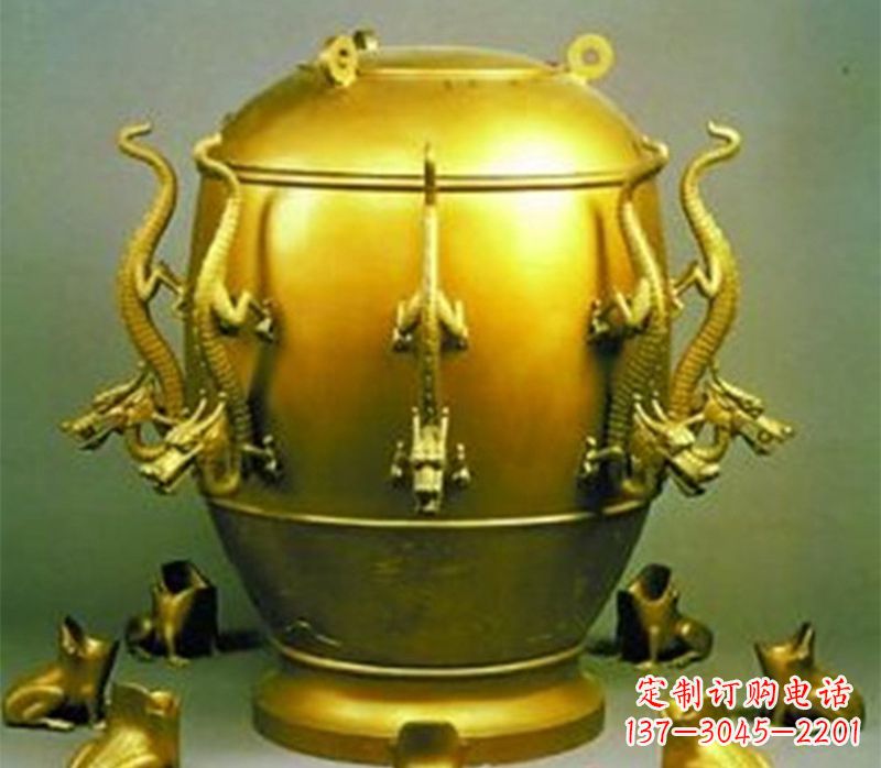 南京纯铜古天文仪器地动仪雕塑
