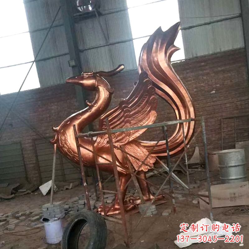 南京朱雀神兽纯铜陵光神君雕塑