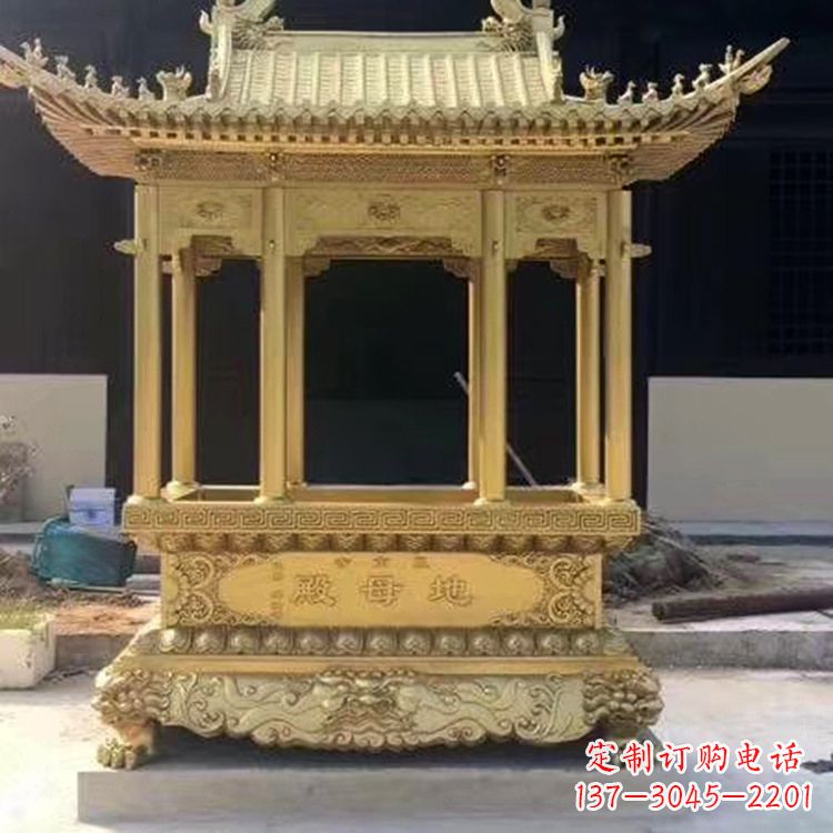 南京纯铜龙凤香炉雕塑精美绝伦