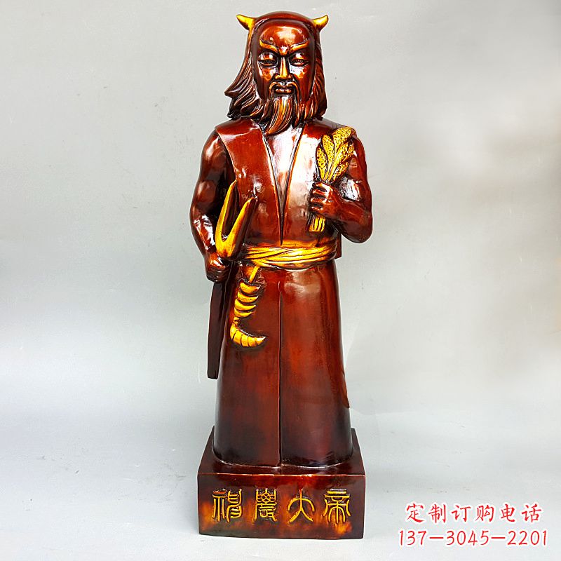 南京神农氏铜像传承炎帝文化的艺术之作