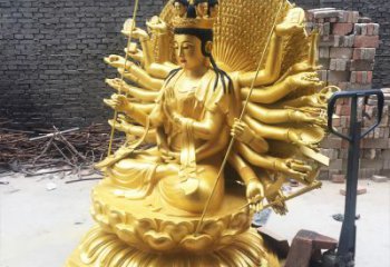 南京精美纯铜千手观音雕塑