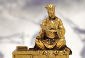 南京纯铜诸葛亮雕塑象征中国智慧