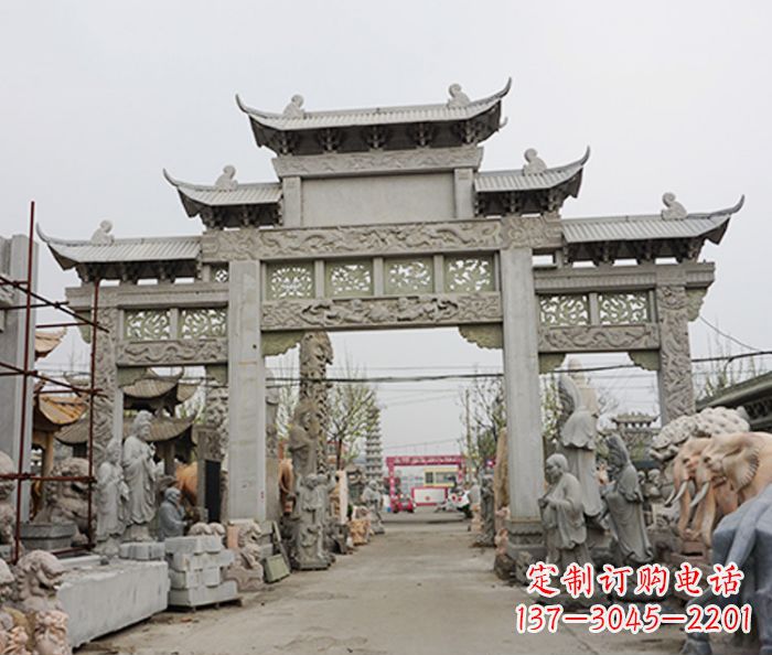 南京大理石牌坊石雕的精美