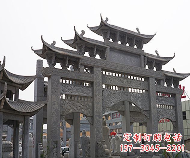 南京村庄大型牌坊石雕