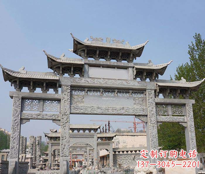 南京大理石牌坊雕塑传承中国古典文化