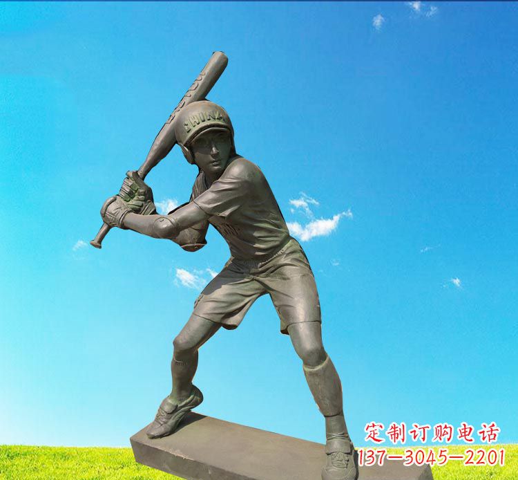 南京棒球雕塑传承美国传统文化